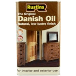 Rustins Danish Oil tins, 500ml and 1L
